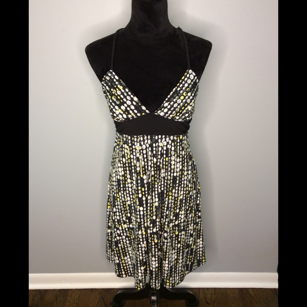 JFW geometric V-neckline Halter, Sun Dress